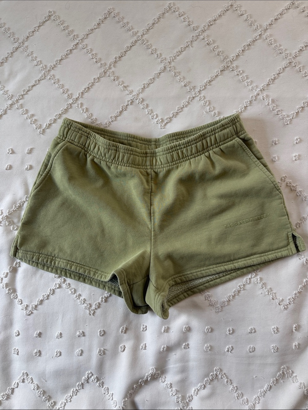 Aritiza TNA The Super Fleece Women's Sage Casual Lounge Shorts Medium